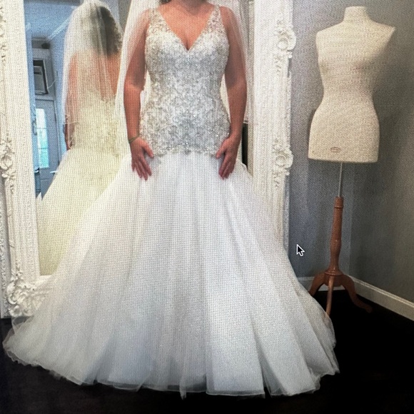 NEW❗️Pronovias - Bonanza wedding gown IVORY.  never been worn, Sample.  Size 10 - Picture 9 of 15